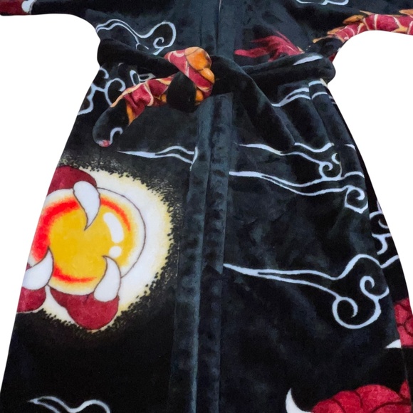 Vintage Men's Japanese Robe Dragons Smoking Robe Hollywood Thick Plush Heavy - Picture 5 of 12